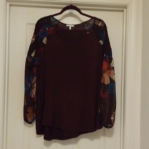 Maurices burgundy long sleeve tee